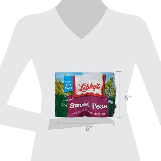 (4 Cans) Libby's Canned Sweet Peas, 15 oz