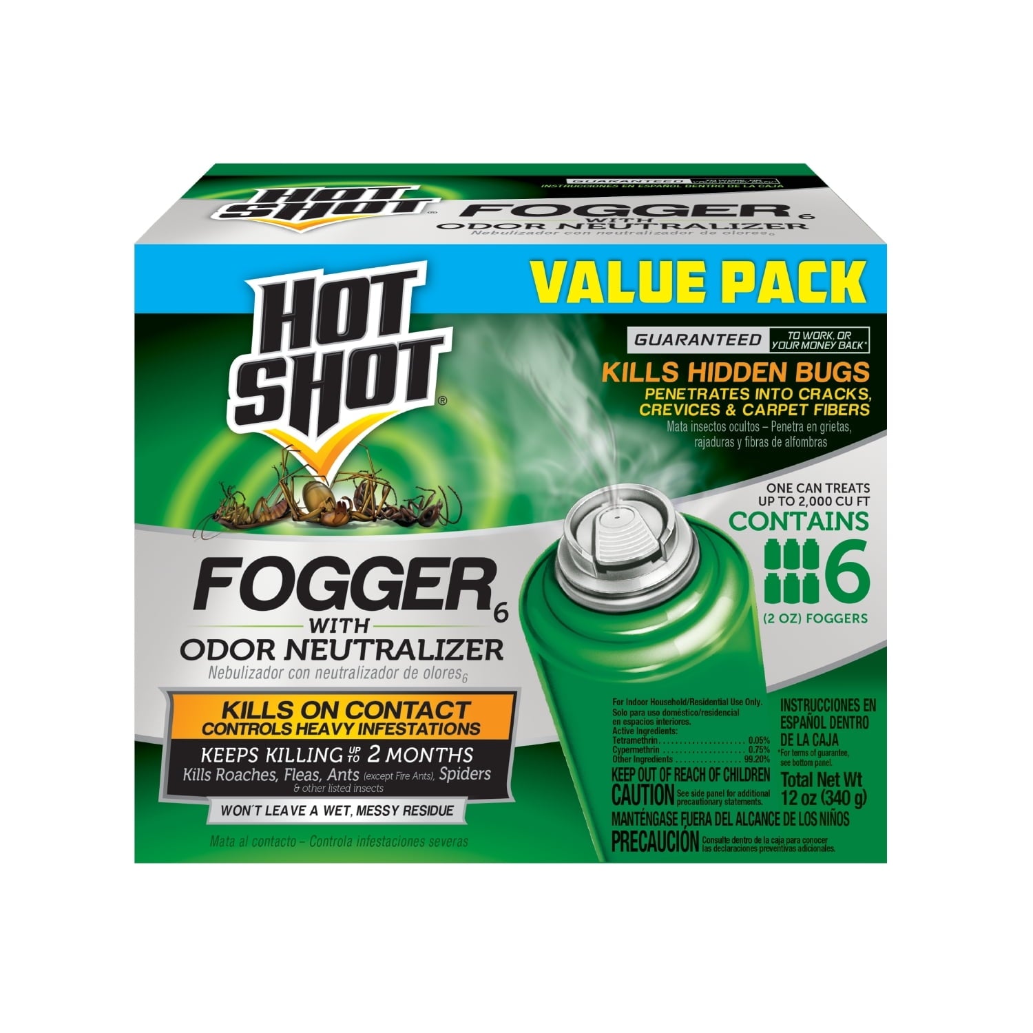 Hot Shot Fogger 6 with Odor Neutralizer, 6 Count, 2 oz. instafresh