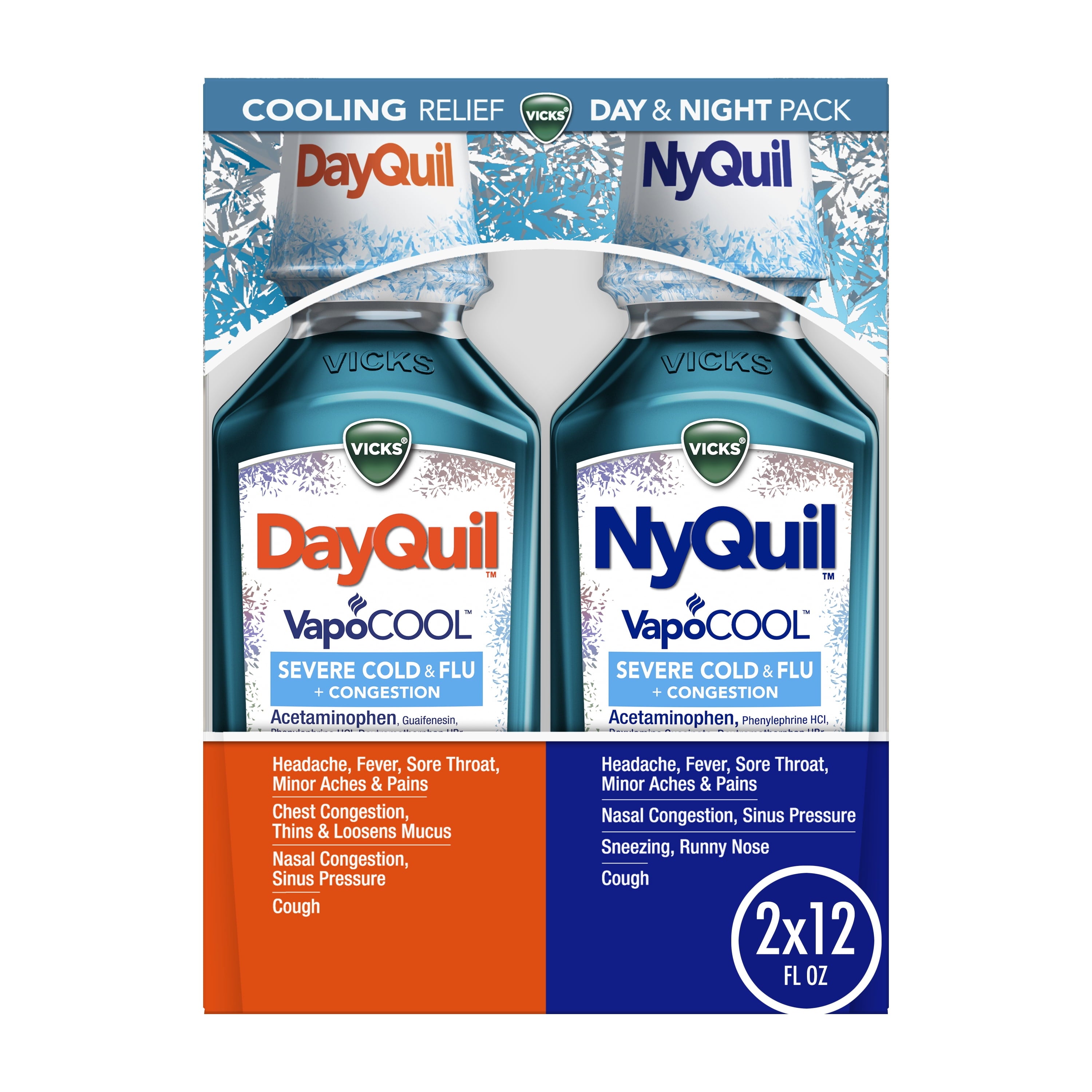 Vicks Dayquil & Nyquil Vapocool Liquid Cold & Flu Medicine, over-the-C –  instafresh