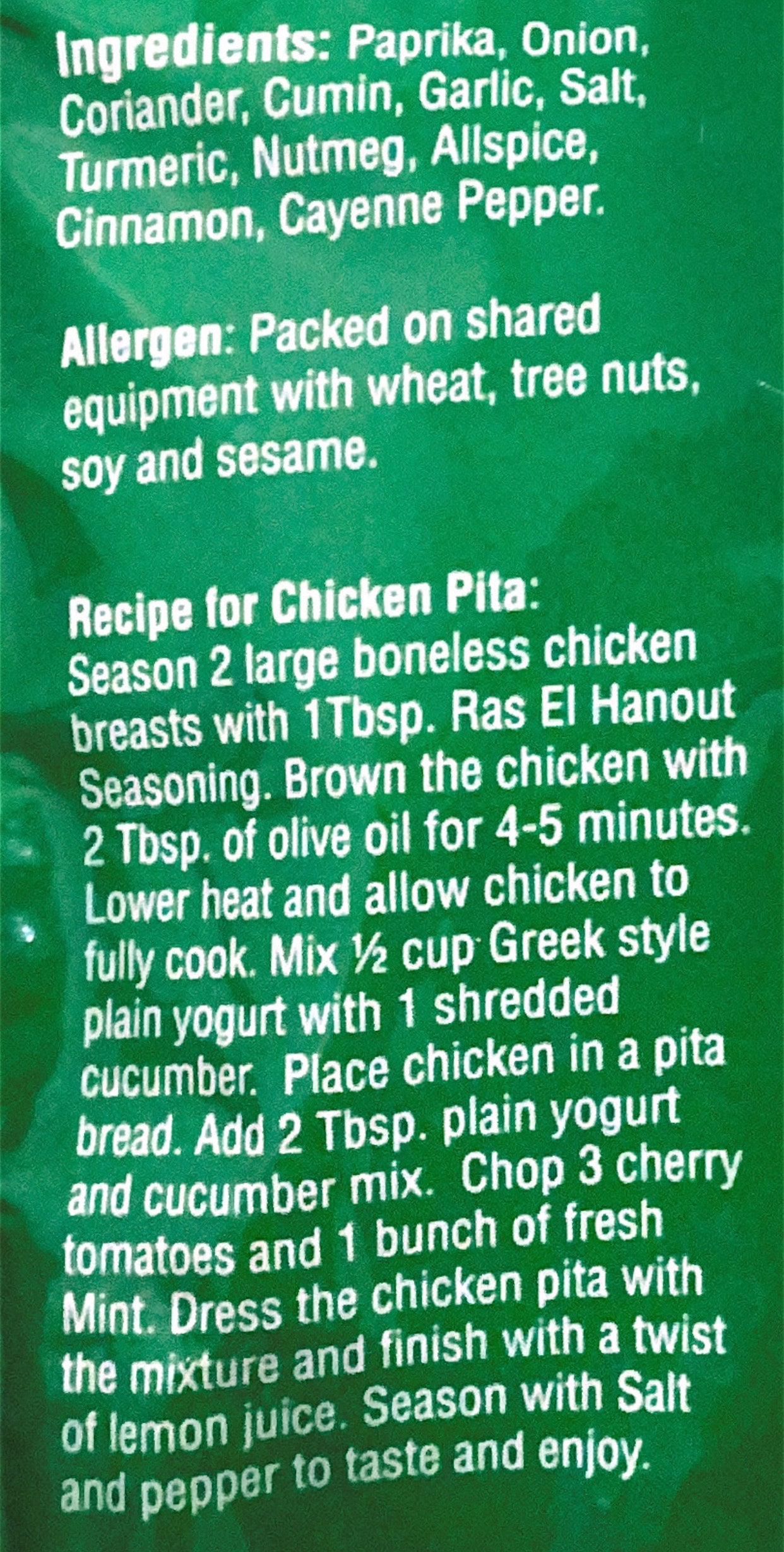 Ras El Hanout Seasoning