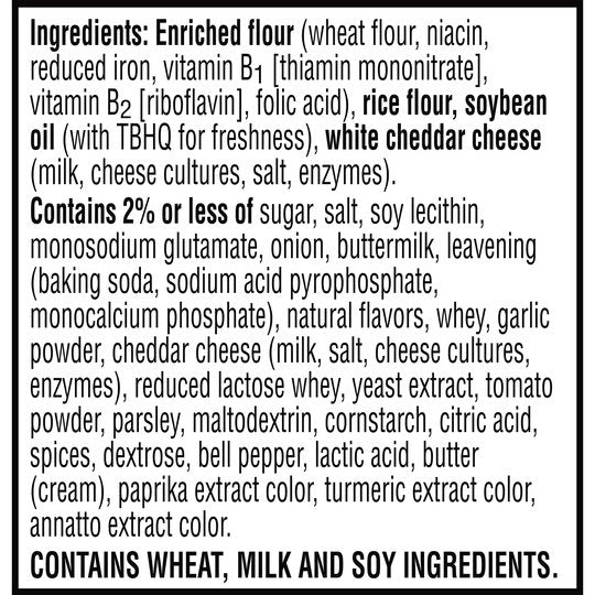 Cheez-It Grooves Zesty Cheddar Ranch Cheese Crackers, 9 oz