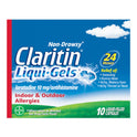 Claritin Liqui-Gels 24 Hour Non-Drowsy Allergy Medicine, Loratadine Antihistamine Capsules, 10 Ct