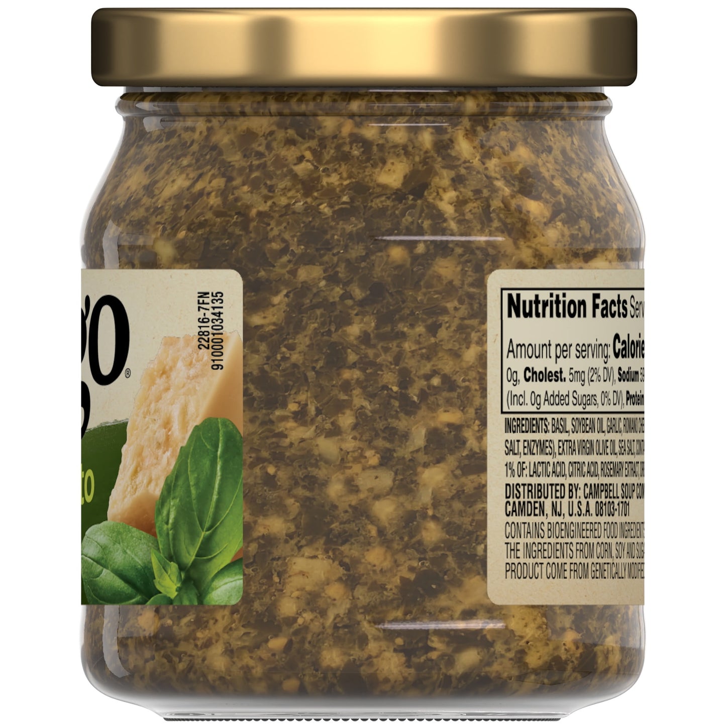 Prego Basil Pesto Sauce, 8 oz Jar