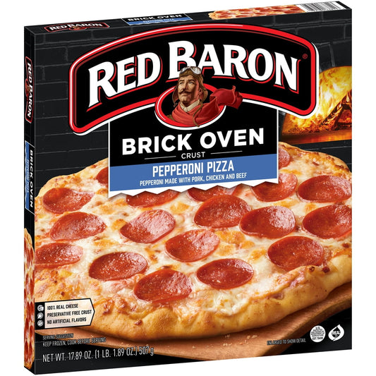 Red Baron Brick Oven Pepperoni Frozen Pizza 17.89 oz