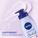 NIVEA Oil Infused Body Lotion, Orchid and Argan Oil, 16.9 Fl Oz Pump Bottle