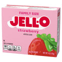 Jell-O Strawberry Artificially Flavored Gelatin Dessert Mix, Family Size, 6 oz Box