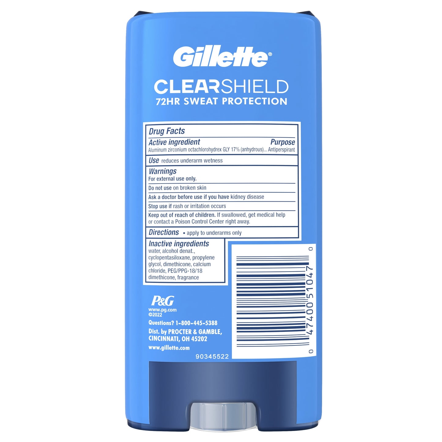 Gillette Antiperspirant Deodorant for Men, Clear Gel, Sport Active, Twin Pack, 3.8 oz