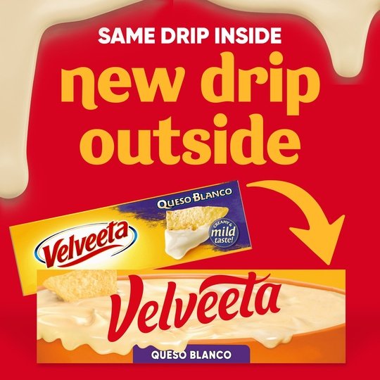 Velveeta Queso Blanco Melting Cheese Dip & Sauce, 16 oz Block