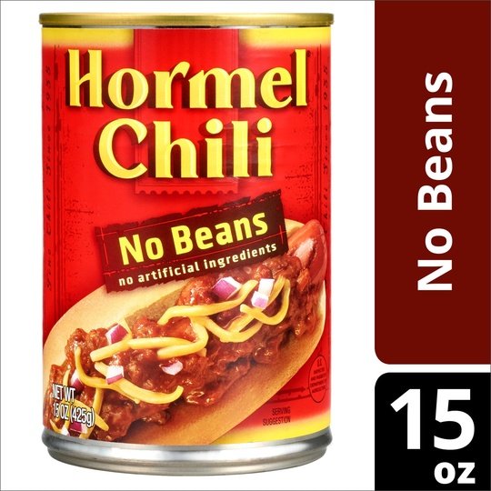 HORMEL Chili, No Beans, No Artificial Ingredients, 15 oz Aluminum Can