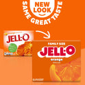 Jell-O Orange Artificially Flavored Gelatin Dessert Mix, Family Size, 6 oz Box