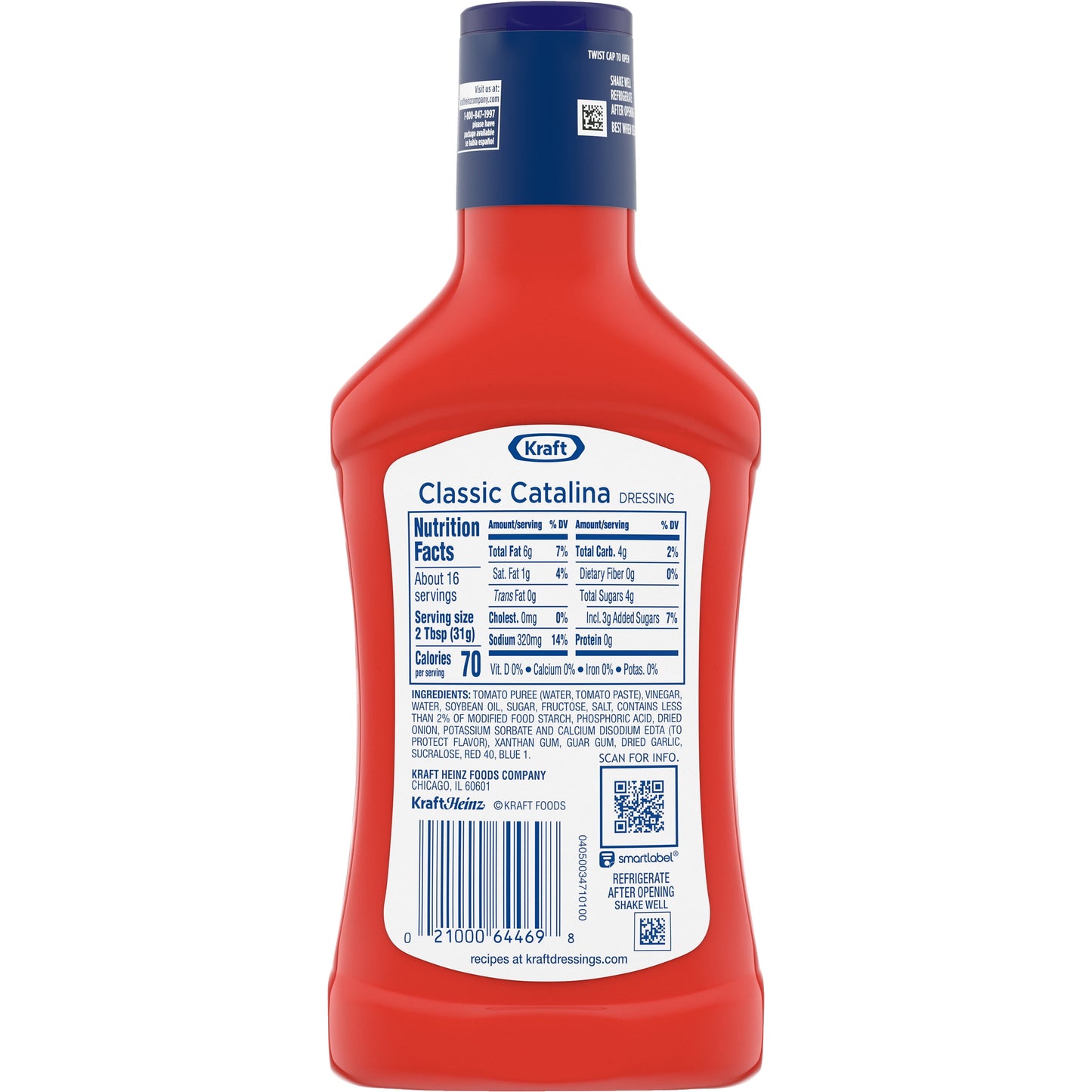 Kraft Classic Catalina Salad Dressing, 16 fl oz Bottle