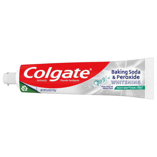 Colgate Baking Soda and Peroxide Toothpaste Gel, Frosty Mint, 6 Oz Tube