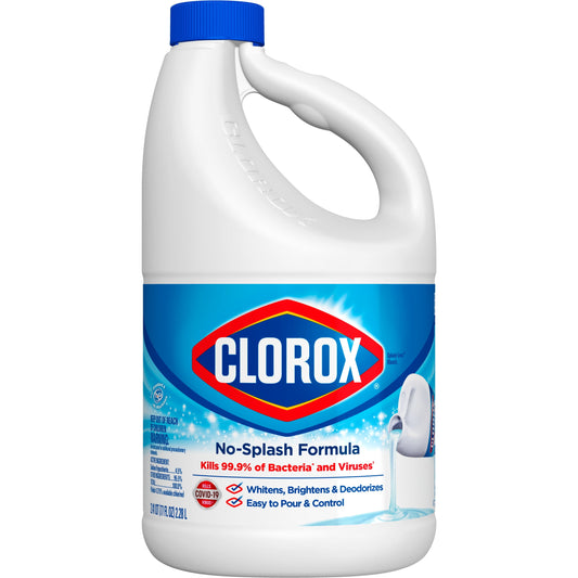 Clorox Splash-Less Liquid Bleach, Regular Scent, 77 fl oz