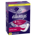 Always Xtra Protection 3-in-1 Daily Liners for Women, Extra Long Length, 60 CT