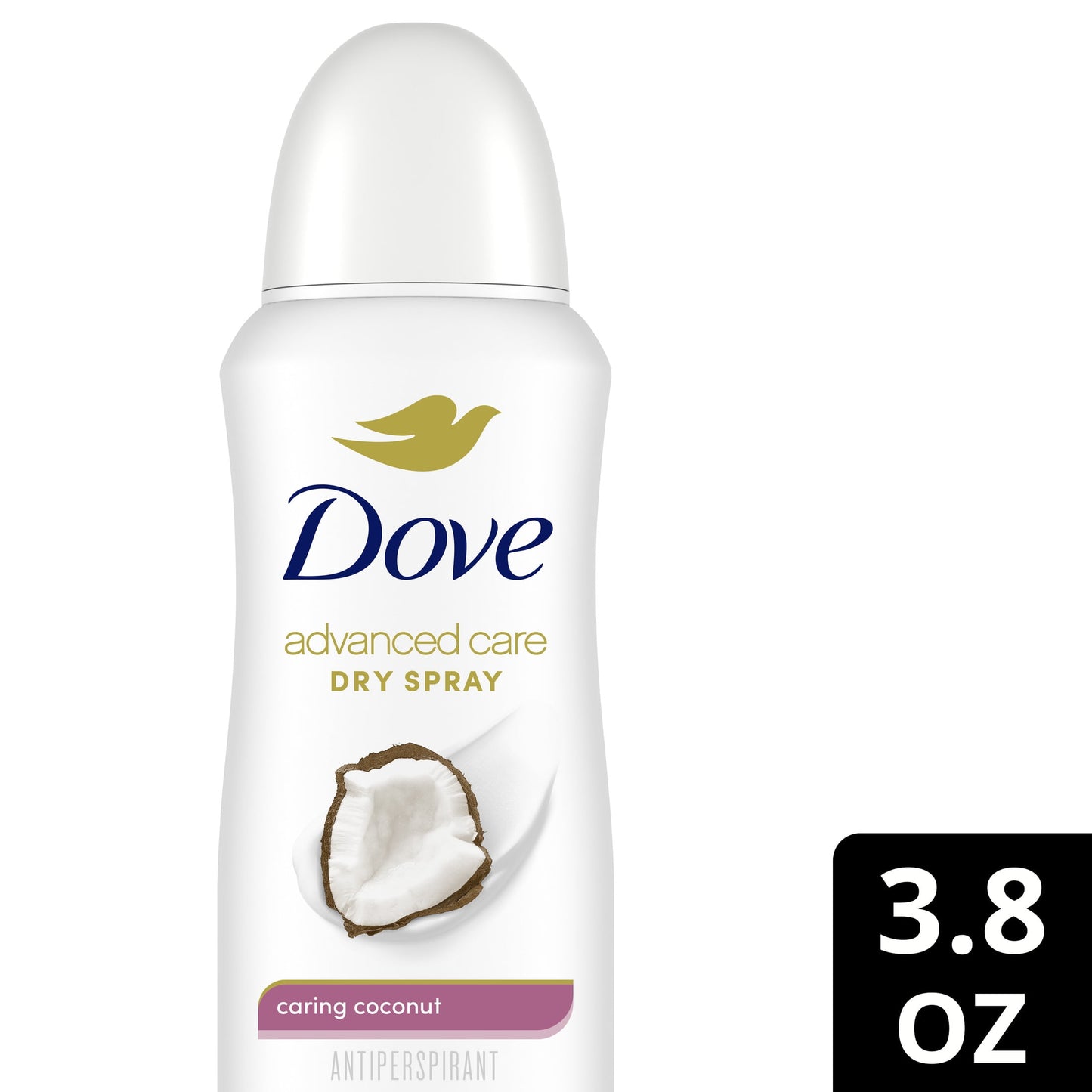 Dove Advanced Care Women's Antiperspirant Deodorant Dry Spray, Caring Coconut, 3.8 oz