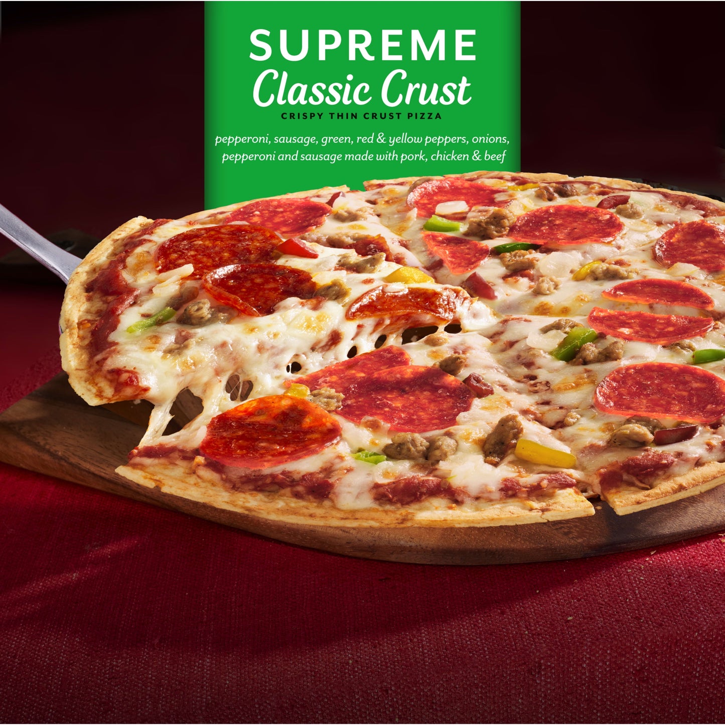 DiGiorno Frozen Pizza, Supreme Classic Crust Pizza with Marinara Sauce, 20.8 oz (Frozen)