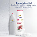 Dove Rejuvenating Long Lasting Gentle Body Wash, Pomegranate and Hibiscus, 20 fl oz