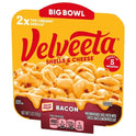 Velveeta Shells and Cheese Macaroni and Cheese Cups with Bacon Easy Microwavable Big Bowl Dinner, 5 oz Tray