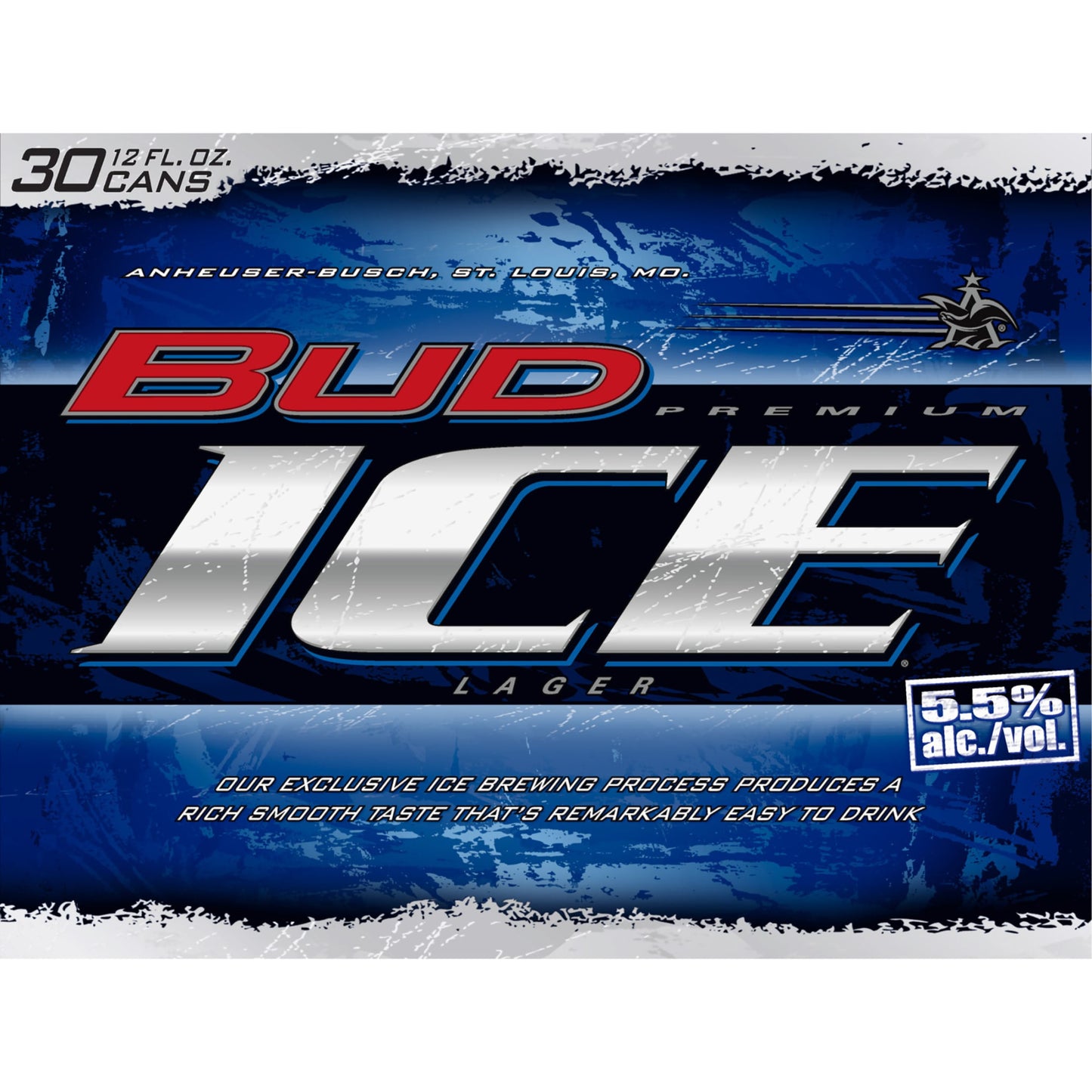 Bud Ice Beer, 30 Pack 12 fl. oz. Cans, 5.5% ABV