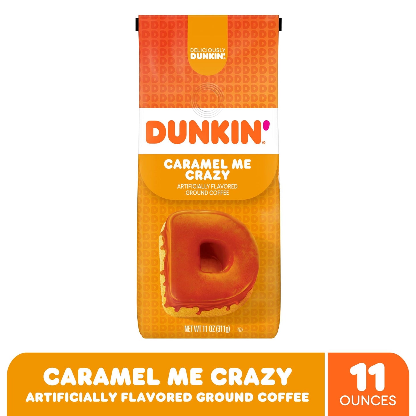 Dunkin Caramel Me Crazy Ground Coffee, 11 Ounces