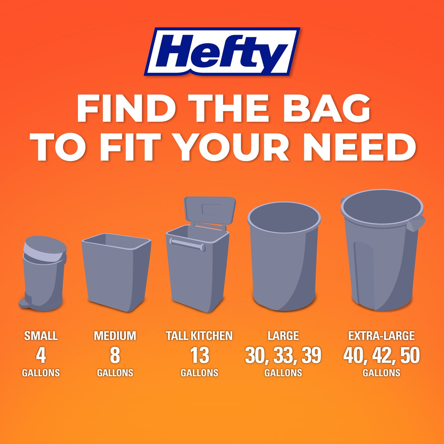 Hefty Medium Garbage Bags, Drawstring, Fabuloso Scent, 8 Gallon, 20 Count