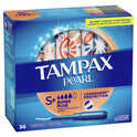 Tampax Pearl Tampons with LeakGuard Braid, Super Plus Absorbency, 36 Count