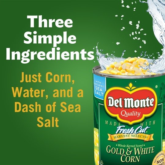 Del Monte Gold White Whole Kernel Corn, 15.25 oz Can