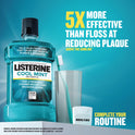 Listerine Cool Mint Antiseptic Mouthwash/Mouth Rinse for Bad Breath & Plaque, 1 L