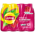 Lipton Iced Tea, Raspberry White Tea, 16.9 fl oz, 12 Bottles