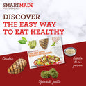 Smart Made Chicken with Spinach Fettuccine Pasta, Tomatoes, Spinach & Creamy Ricotta White Bean Puree Sauce Frozen Meal, 9 oz Box