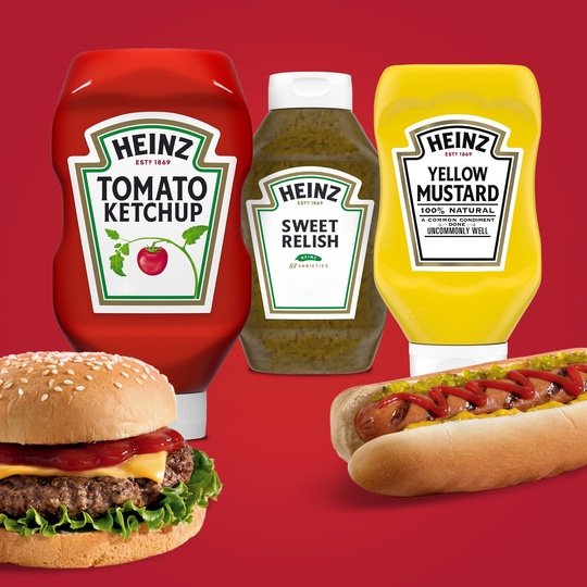 Heinz Tomato Ketchup, Sweet Relish & 100% Natural Yellow Mustard Picnic Variety Pack, 3 ct Pack