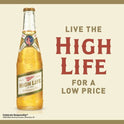 Miller High Life Lager Beer, 6 Pack, 16 fl oz Cans, 4.6% ABV