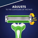 Gillette Sensor3 Sensitive Men's Disposable Razor, 1 Razor, Green