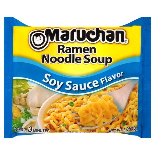 Maruchan Ramen Noodle Soy Sauce Flavor Soup, 3 oz Shelf Stable Package