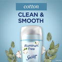 Secret Aluminum Free Deodorant for Women, Cotton, 2.4 oz