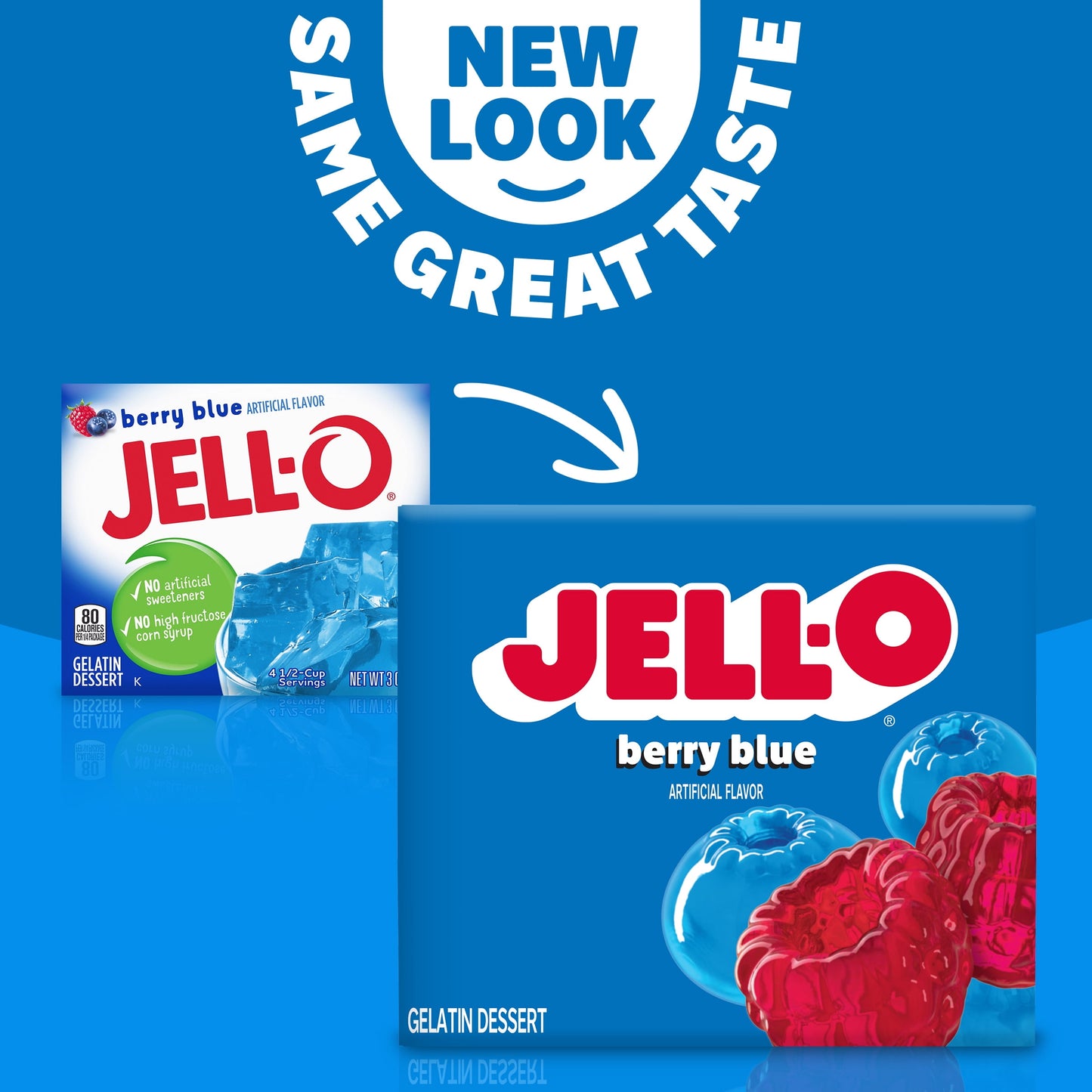 Jell-O Berry Blue Artificially Flavored Gelatin Dessert Mix, 3 oz Box