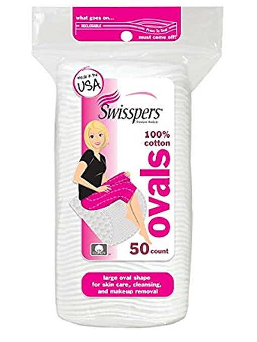 Swisspers Premium Cotton Oval Pads 50ct