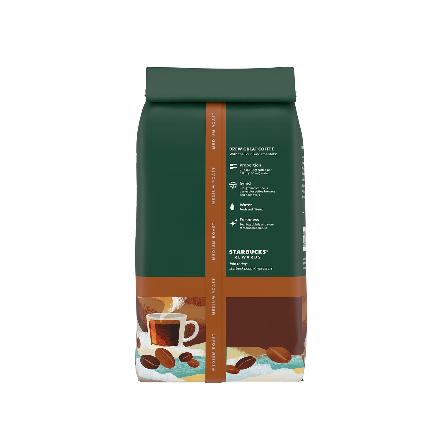 Starbucks Arabica Beans Breakfast Blend, Medium Roast, Ground Coffee, 18 oz