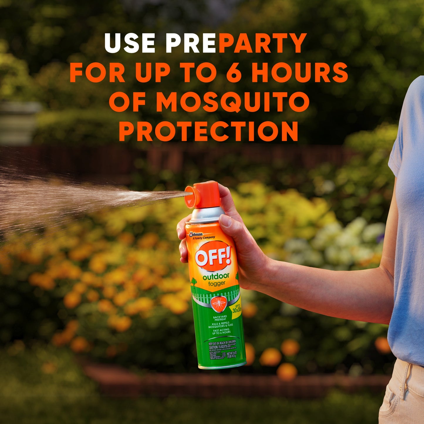 OFF! Outdoor Mosquito Fogger, Campsite Insecticide with up to 6 Hours of Protection, 12 oz