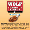 WOLF BRAND Chili No Beans, Chili Without Beans, 15 oz.