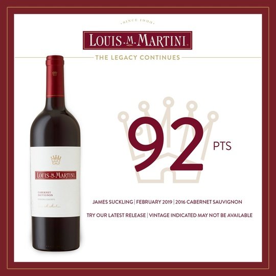 Louis M. Martini Cabernet Sauvignon Red Wine, California, 750ml Glass Bottle