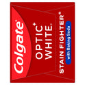 Colgate Optic White Stain Fighter with Baking Soda Whitening Toothpaste, Clean Mint, 6 Oz Tube