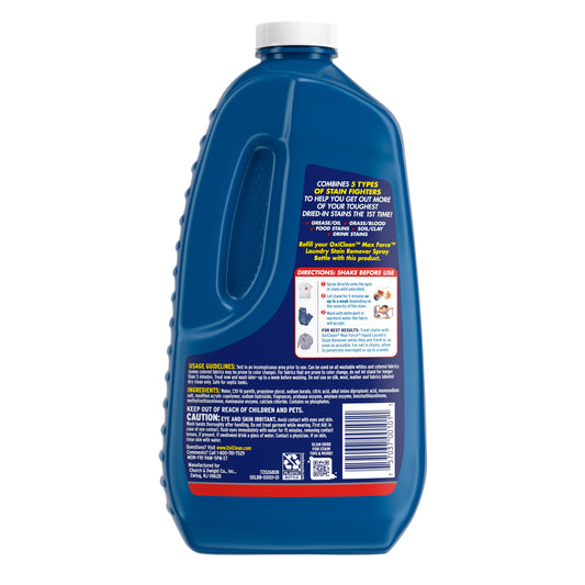 OxiClean Max Force Laundry Stain Remover Spray Refill, 48 fl oz