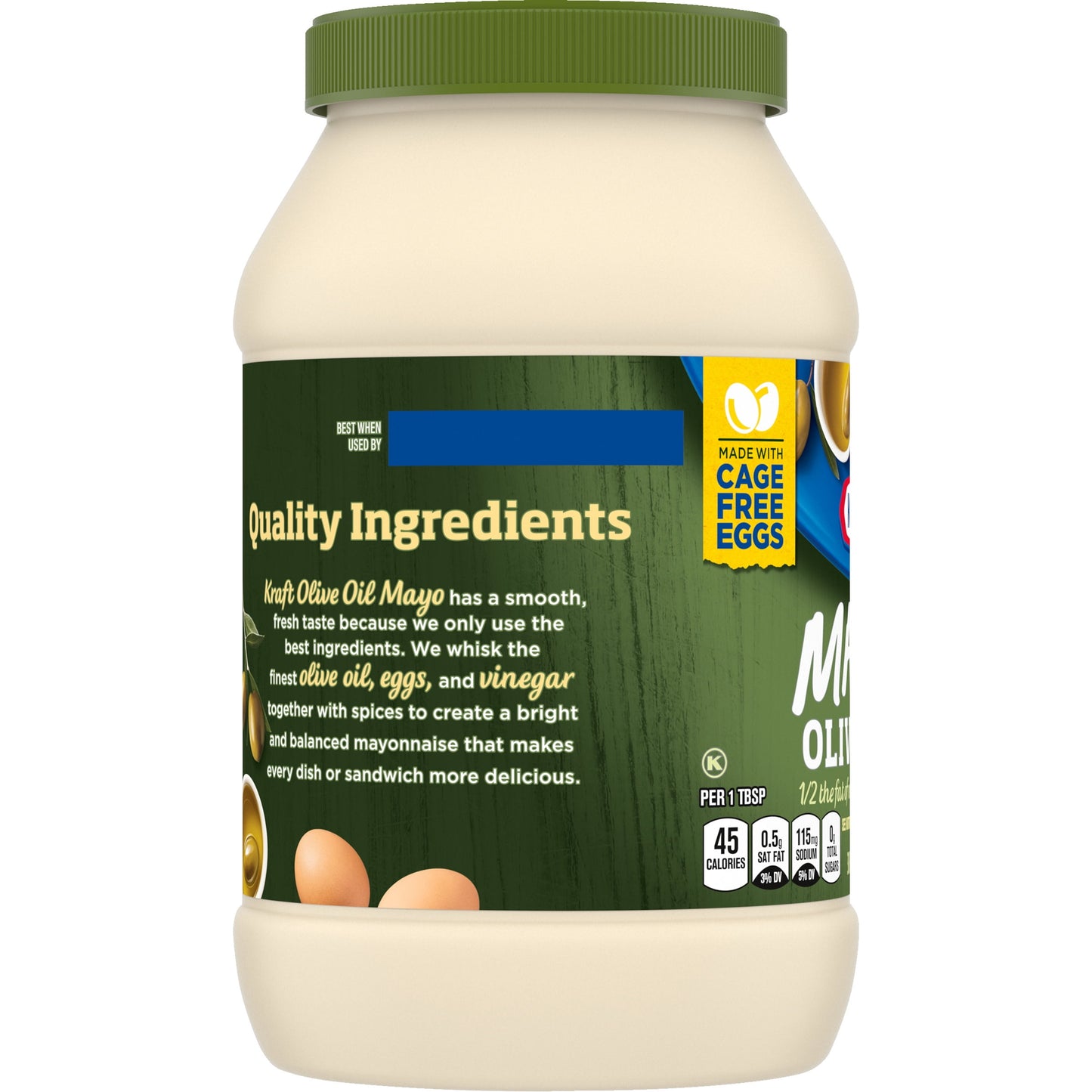 Kraft Mayo with Olive Oil Reduced Fat Mayonnaise, 30 fl oz Jar