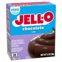 Jell-O Chocolate Flavor Zero Sugar Instant Reduced Calorie Pudding & Pie Filling Mix, 1.4 oz Box