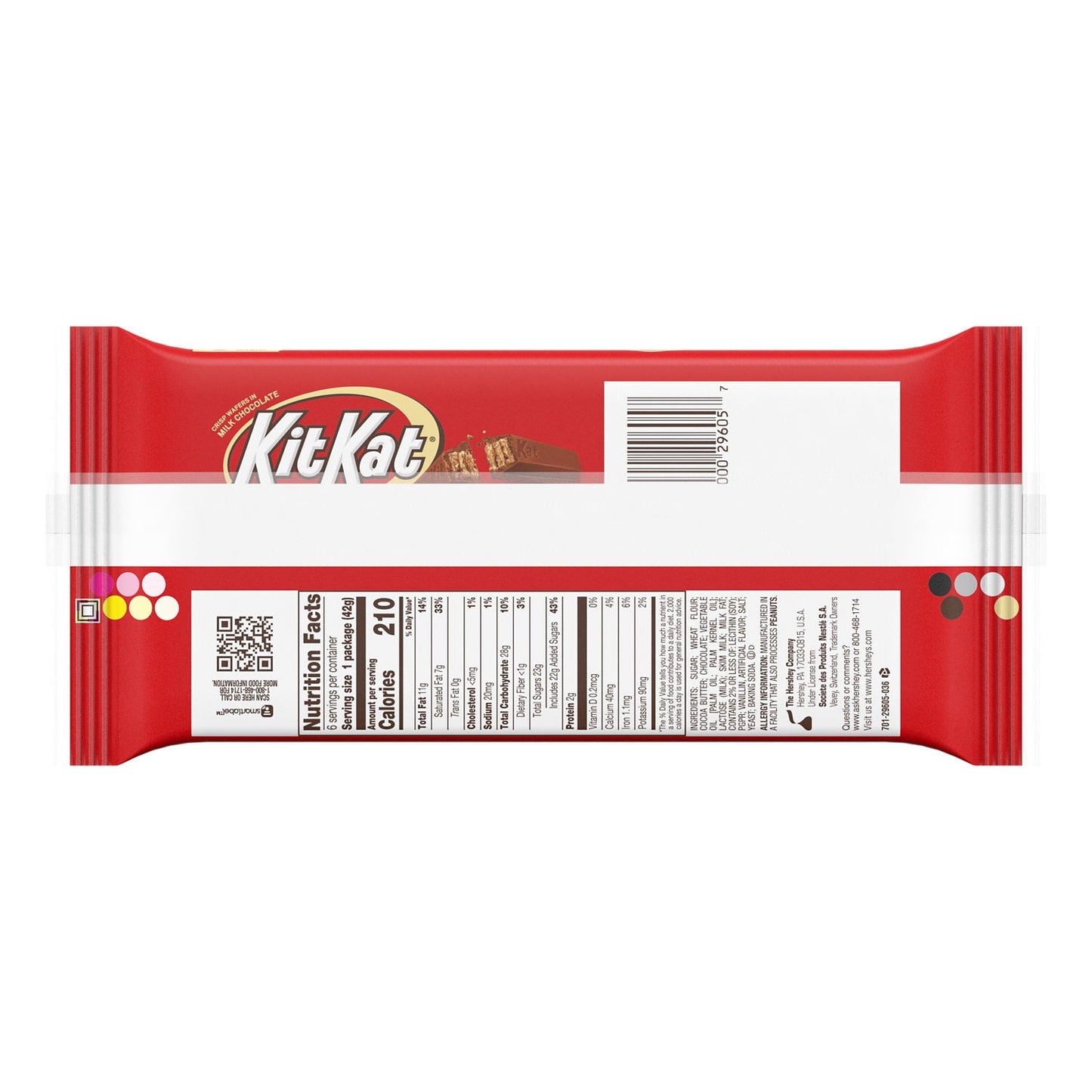 Kit Kat® Milk Chocolate Wafer Candy, Bars 1.5 oz, 6 Count