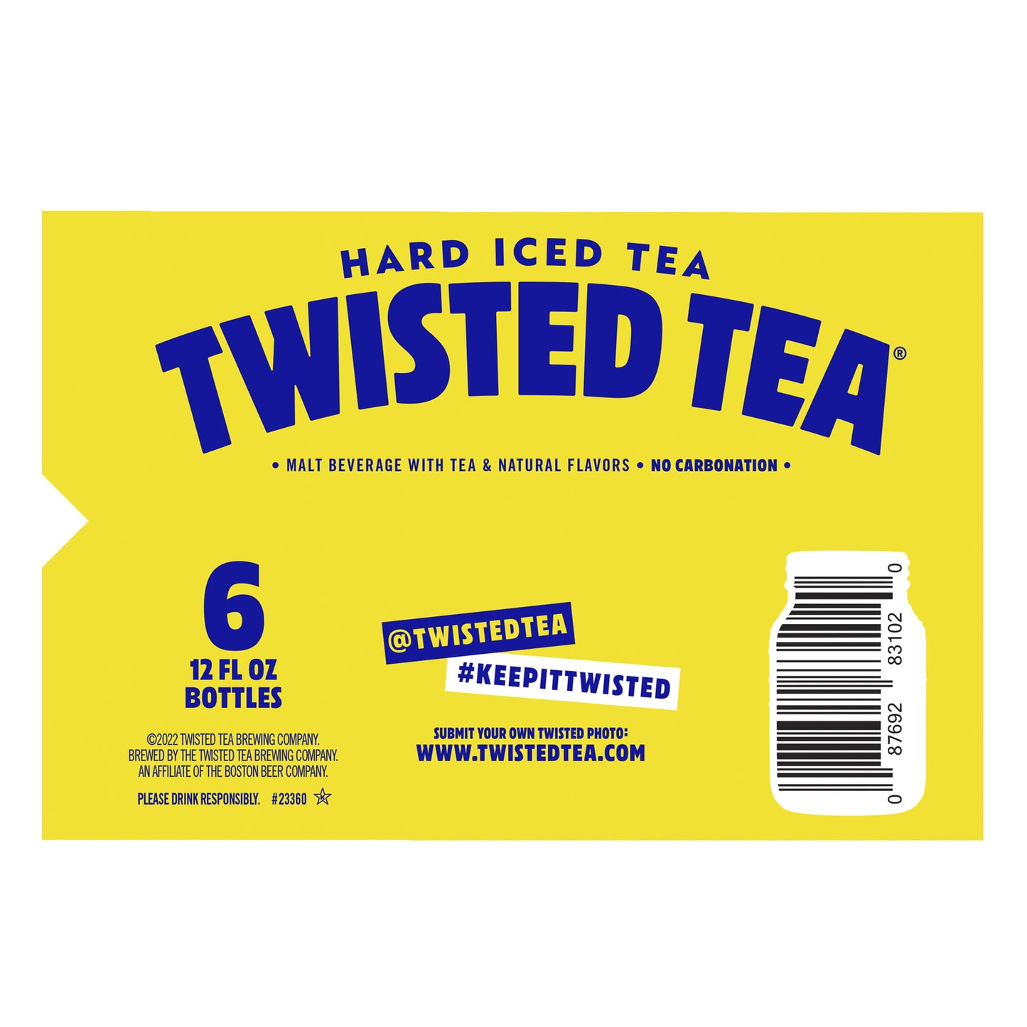 Twisted Tea Original Hard Iced Tea, 6 Pack, 12 fl oz Bottles, 5% ABV