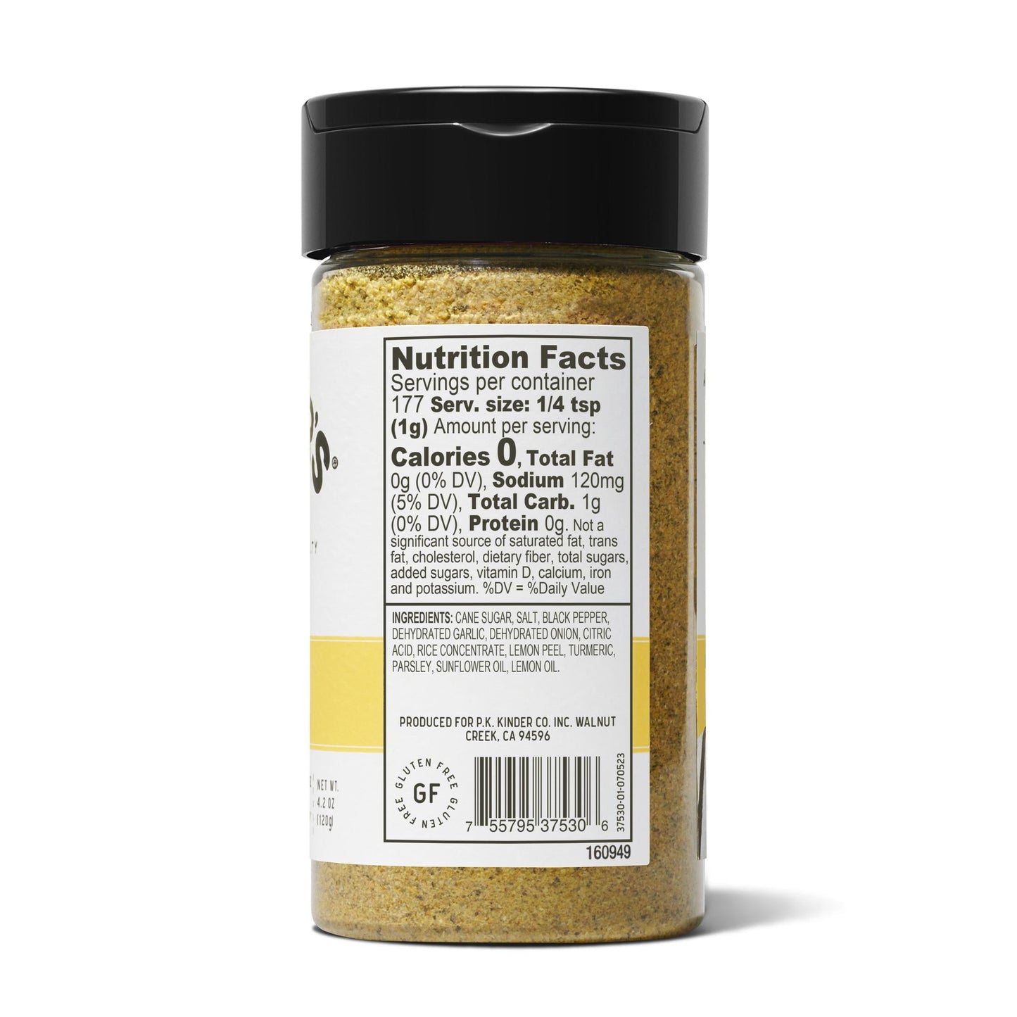 Kinder's Lemon Pepper Seasoning, 6.25 oz