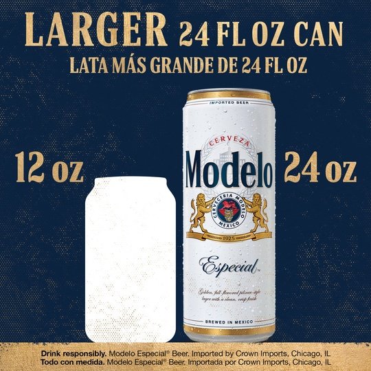 Modelo Especial Mexican Lager Import Beer, 24 fl oz - 1 Can, 4.4% ABV