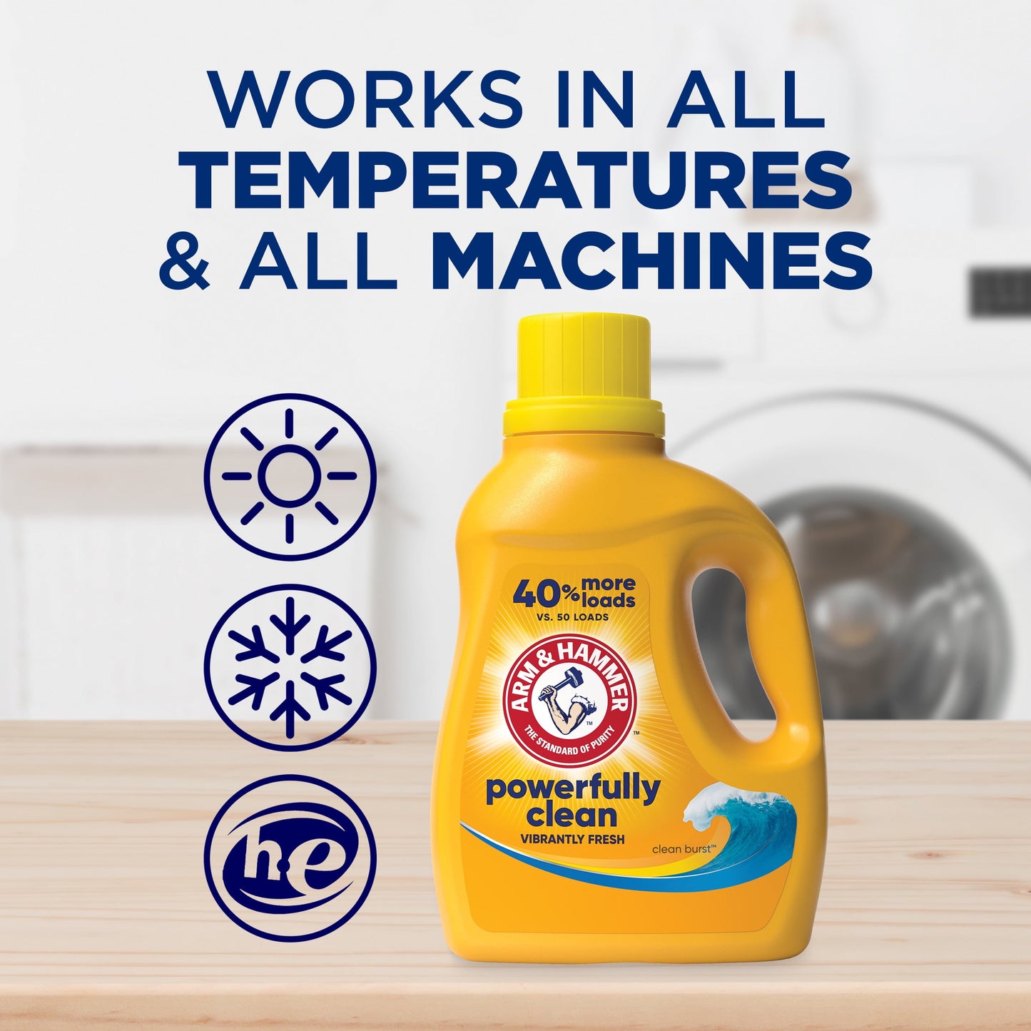 Arm & Hammer Clean Burst, 105 Loads Liquid Laundry Detergent, 105 fl oz